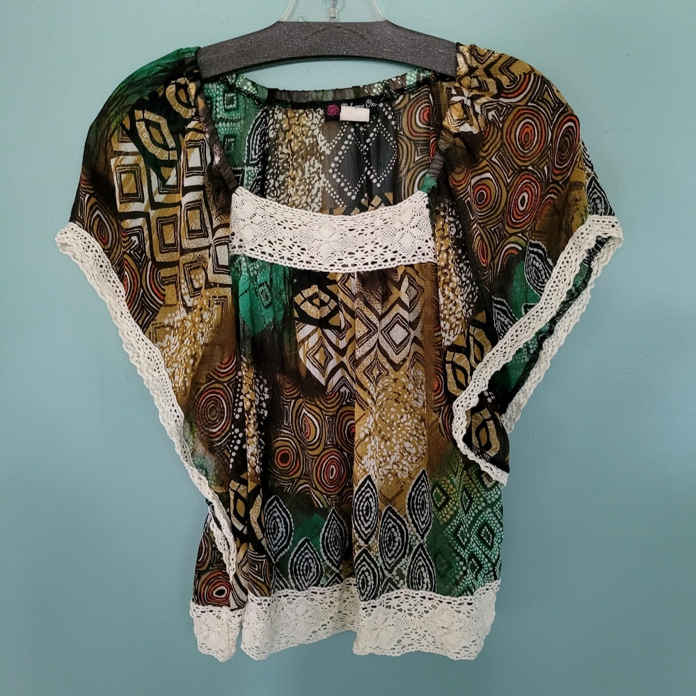 Earthy boho blouse